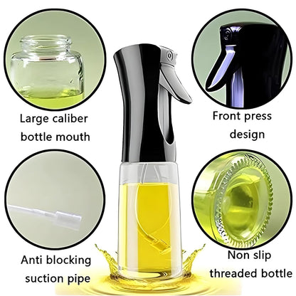 Glass Oil Dispenser Bottle Spray (1 Pc 200 Ml Approx) - warehousetech13