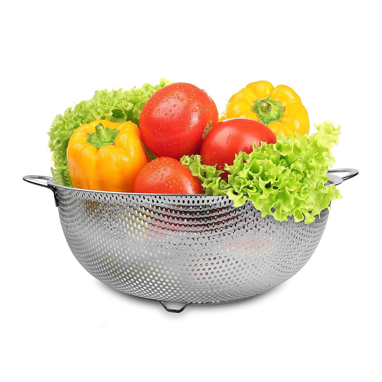 Stainless Steel Rice Vegetables Washing Bowl Strainer Collapsible Strainer. - warehousetech13