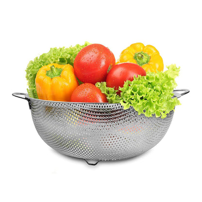 Stainless Steel Rice Vegetables Washing Bowl Strainer Collapsible Strainer. - warehousetech13