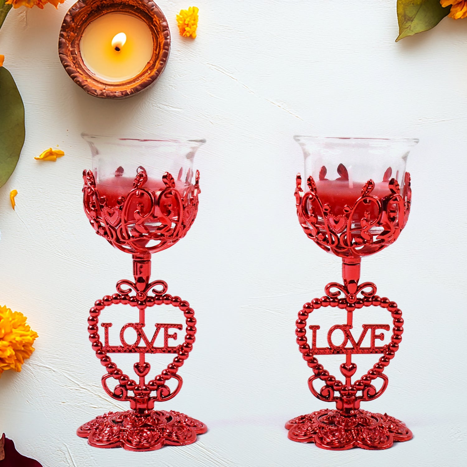 Tea Lights Holder Candle Stand (2 Pc Set) - warehousetech13