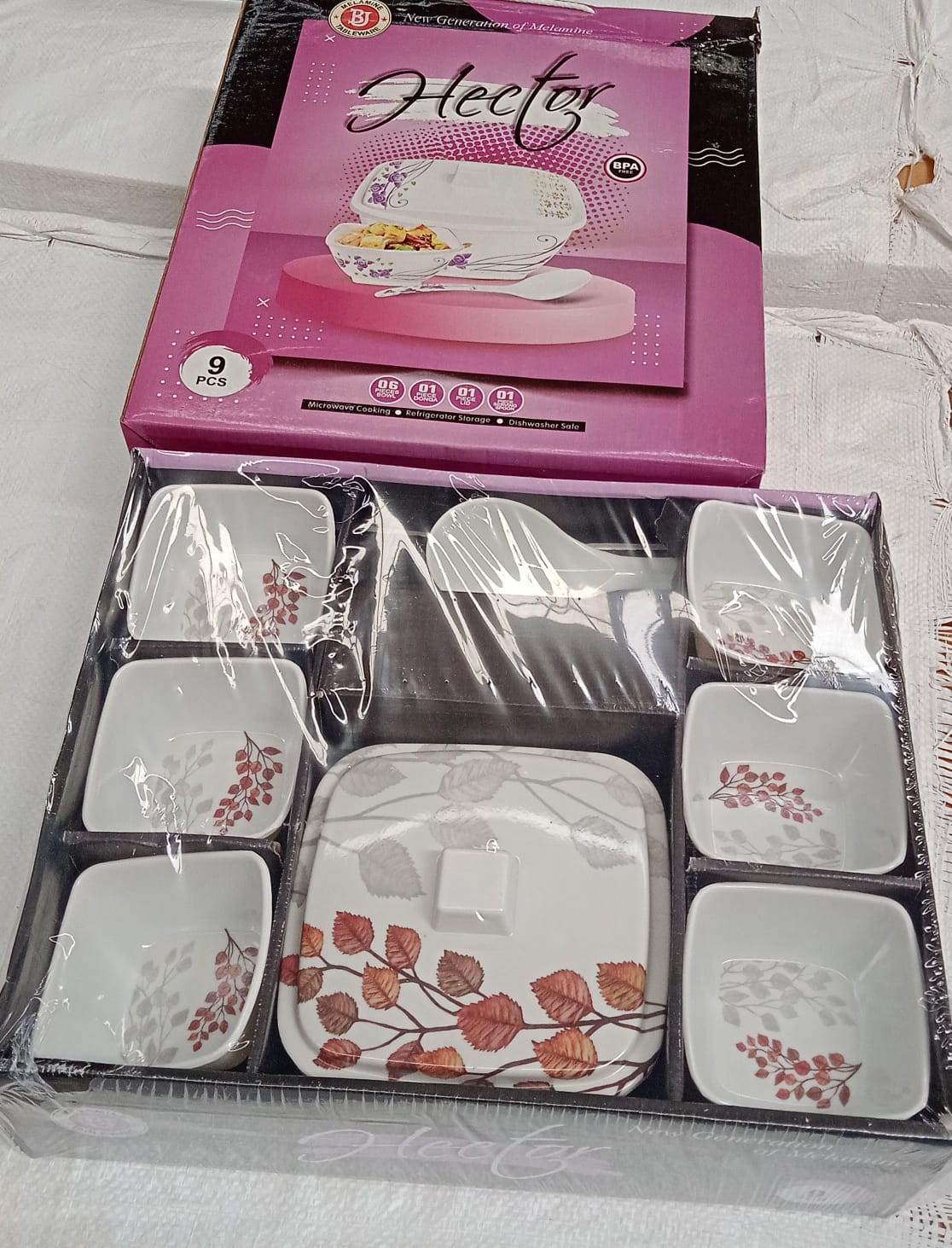 Hector High Quality Dinning Dinner Pudding Set (9 Pcs Set) - warehousetech13