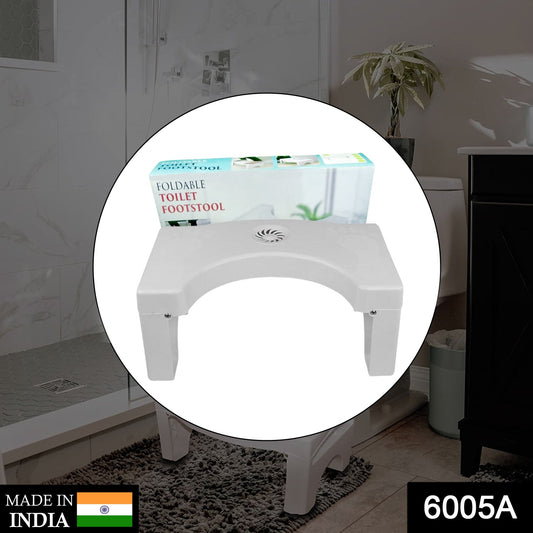 6005a Plastic Non-slip Folding Toilet Squat Stool - White Color - warehousetech13