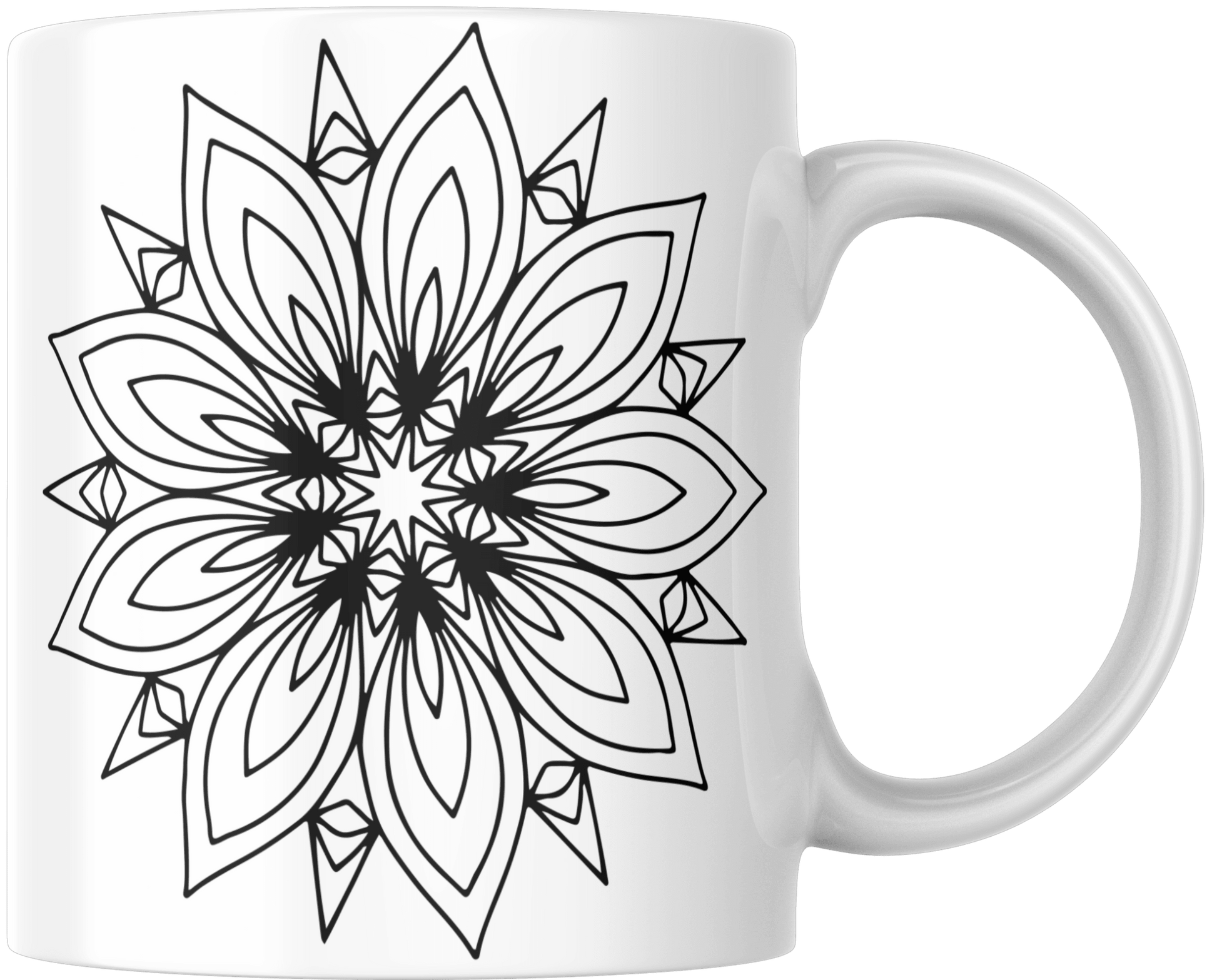 Mandala Printed Ceramic Mug - warehousetech13