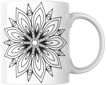 Mandala Printed Ceramic Mug - warehousetech13