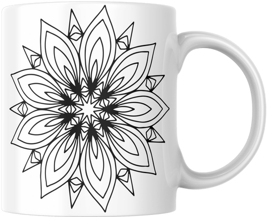Mandala Printed Ceramic Mug - warehousetech13