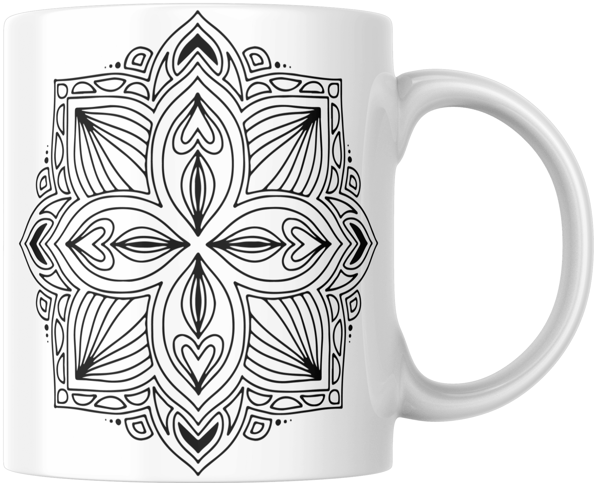 Mandala Printed Ceramic Mug | Coffee Mug - warehousetech13