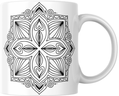 Mandala Printed Ceramic Mug | Coffee Mug - warehousetech13