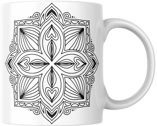 Mandala Printed Ceramic Mug | Coffee Mug - warehousetech13