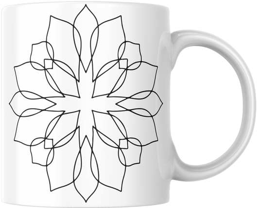 Mandala Printed Ceramic Mug - warehousetech13