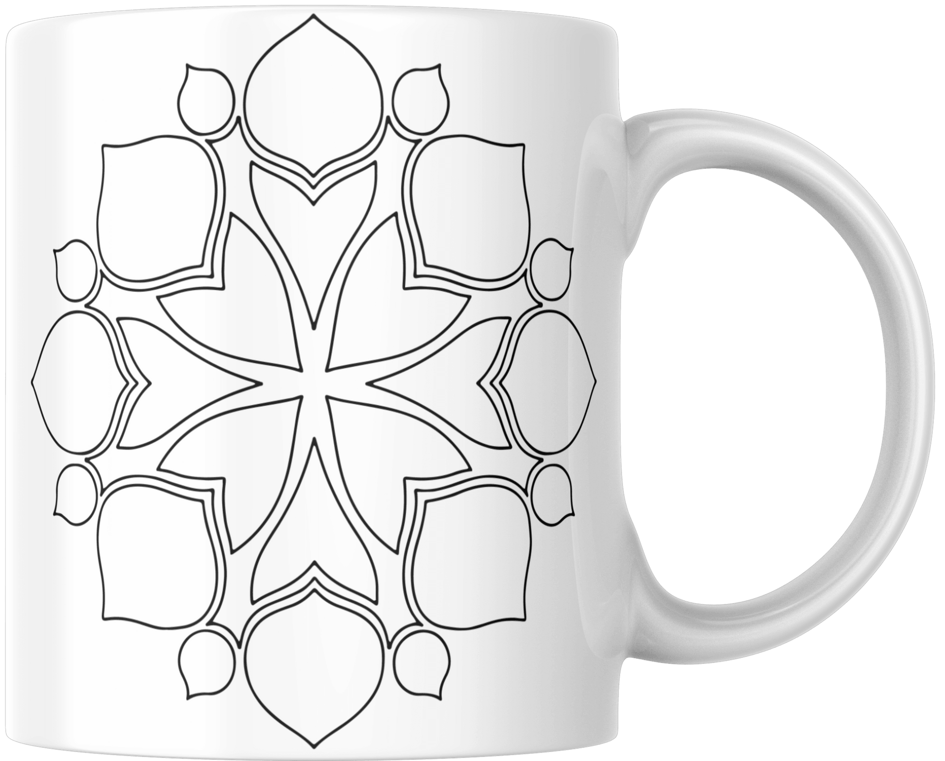 Mandala Printed Ceramic Mug - warehousetech13