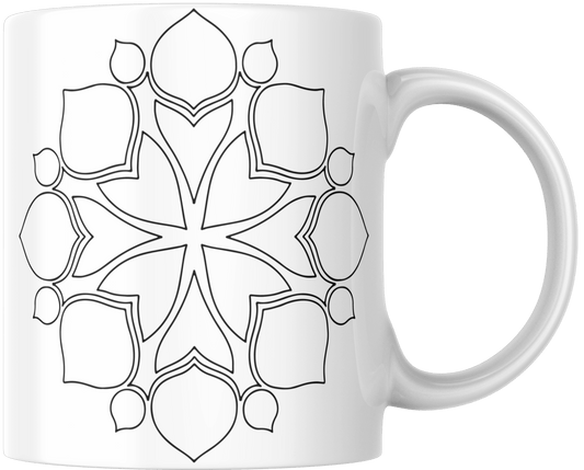 Mandala Printed Ceramic Mug - warehousetech13