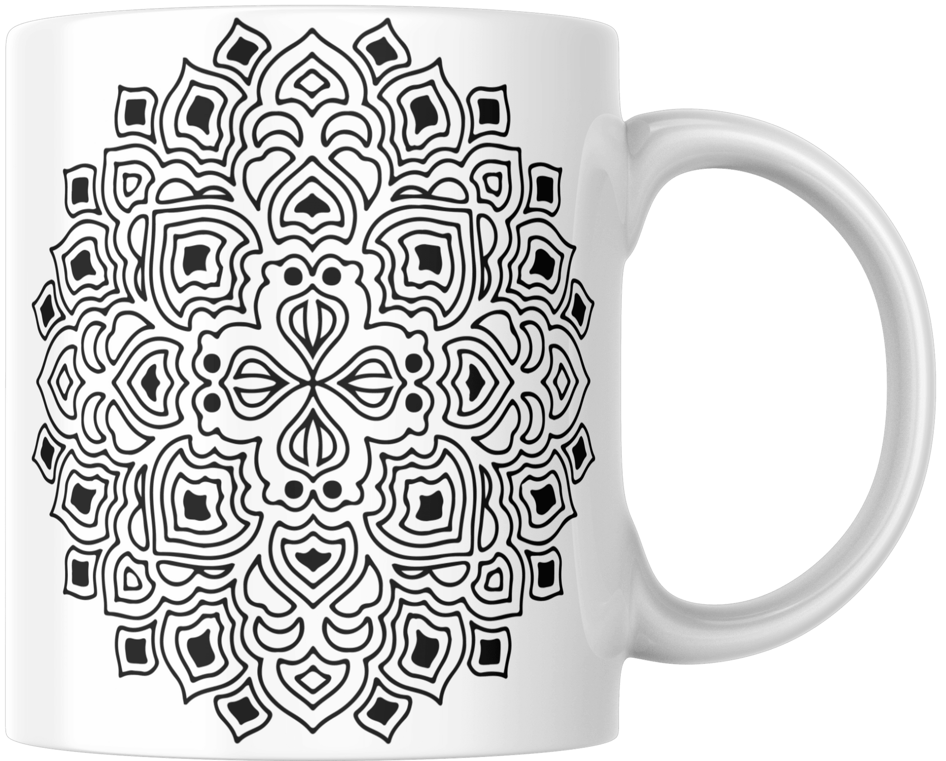 Mandala Printed Ceramic Mug - warehousetech13