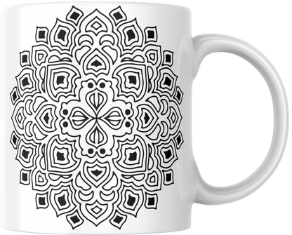 Mandala Printed Ceramic Mug - warehousetech13