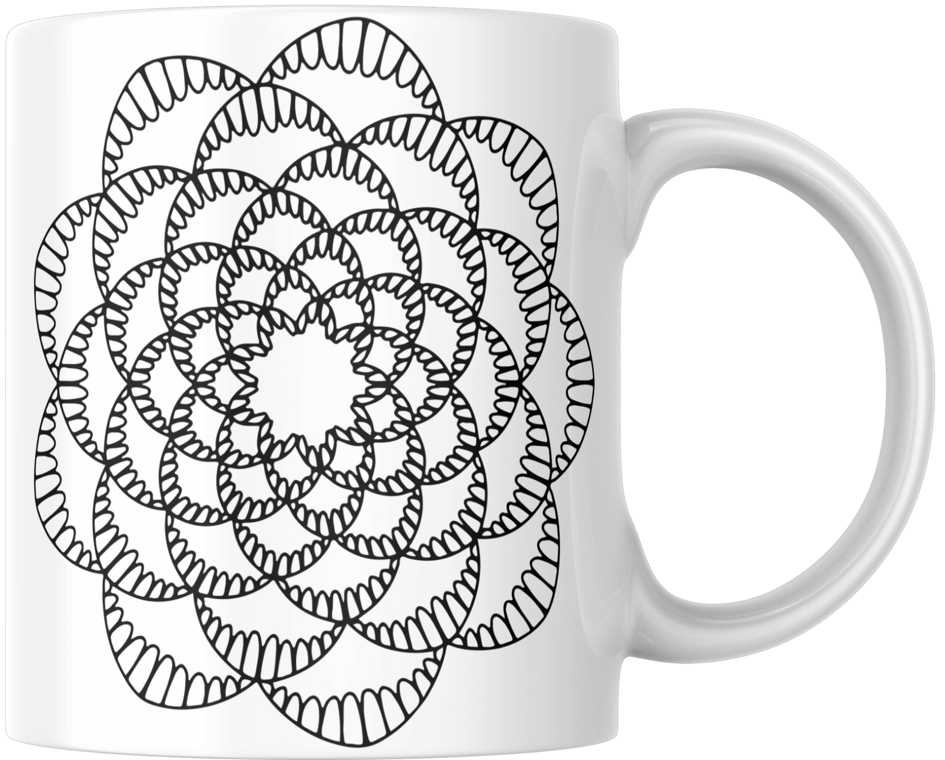 Mandala Printed Ceramic Mug - warehousetech13