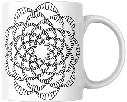 Mandala Printed Ceramic Mug - warehousetech13