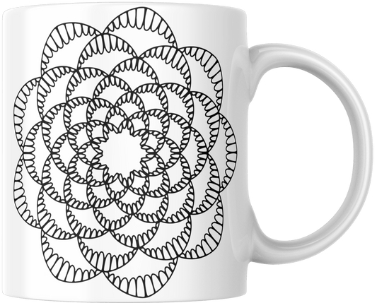 Mandala Printed Ceramic Mug - warehousetech13