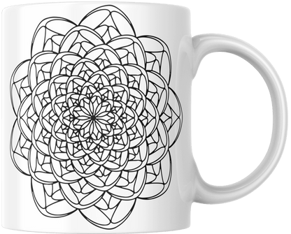 Mandala Printed Ceramic Mug - warehousetech13