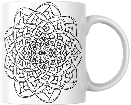 Mandala Printed Ceramic Mug - warehousetech13