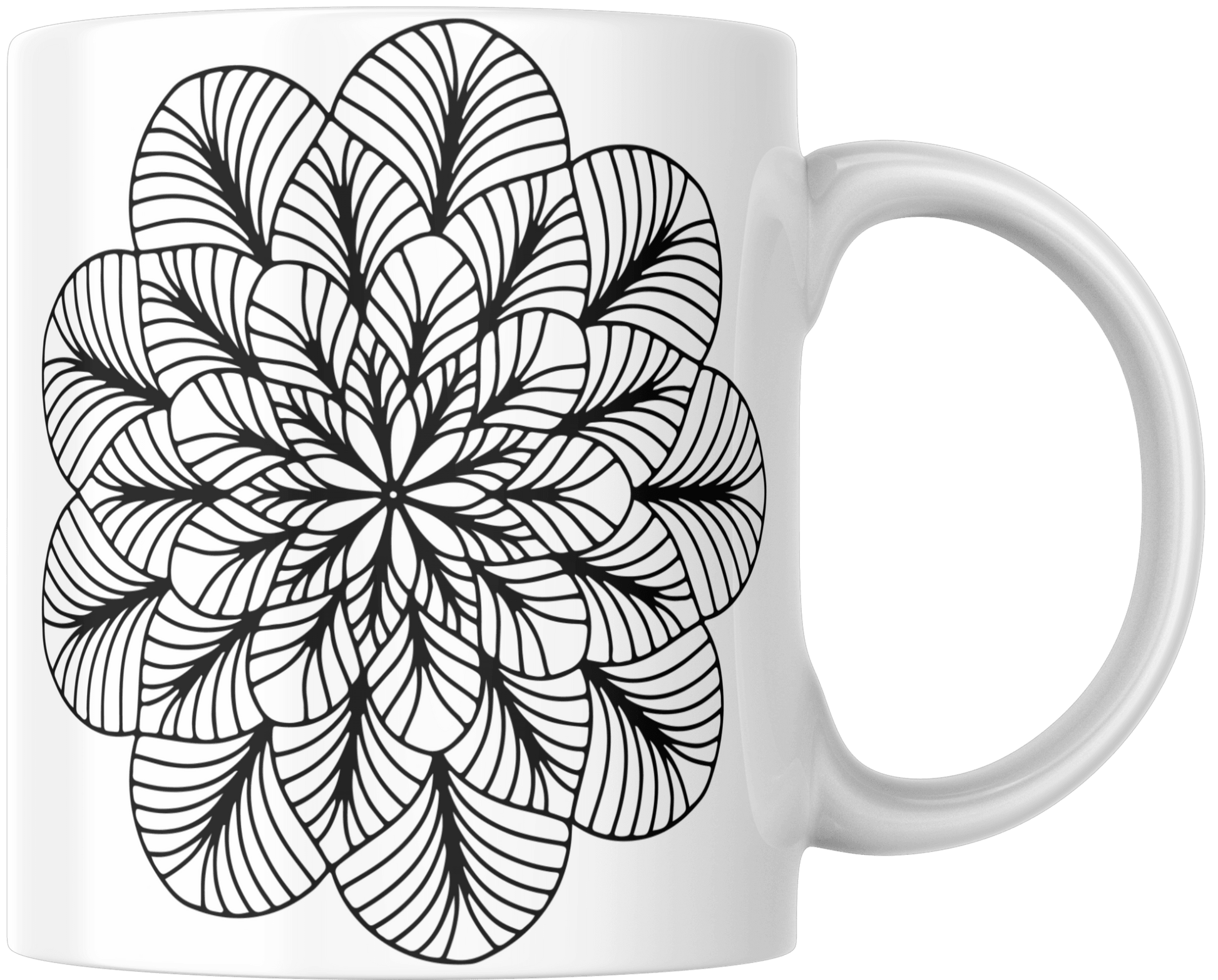 Mandala Printed Ceramic Mug - warehousetech13