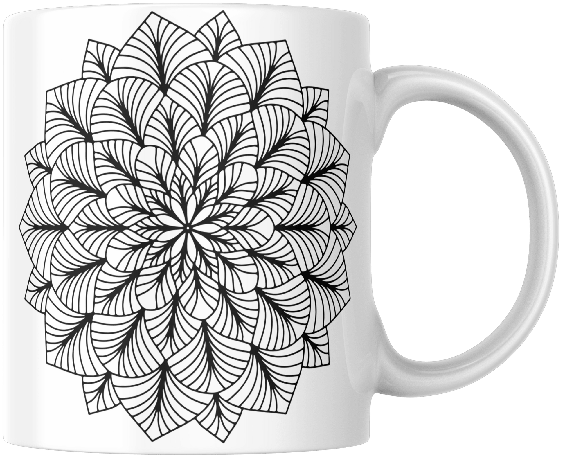Mandala Printed Ceramic Mug - warehousetech13