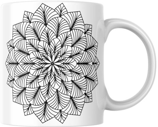 Mandala Printed Ceramic Mug - warehousetech13