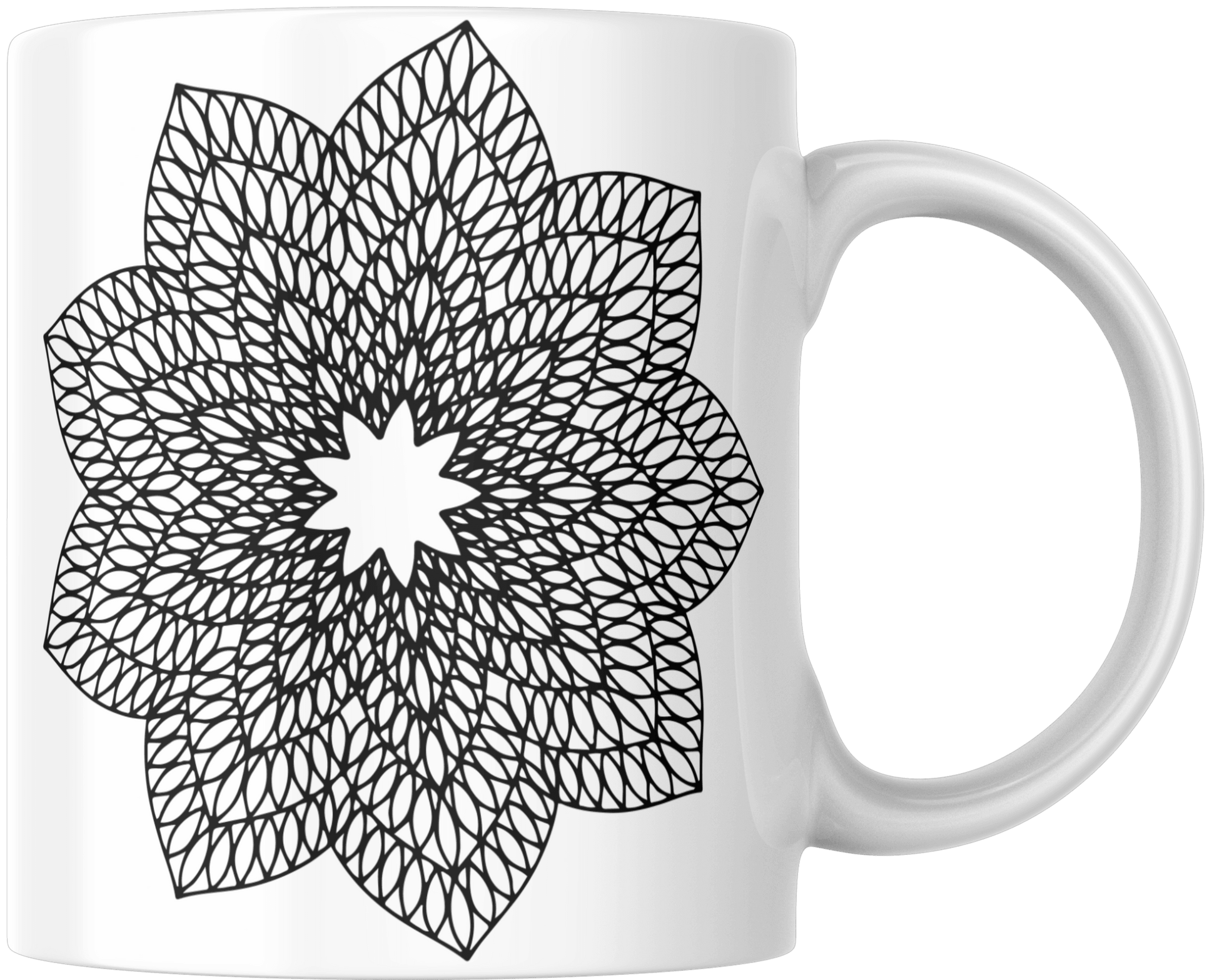 Mandala Printed Ceramic Mug - warehousetech13