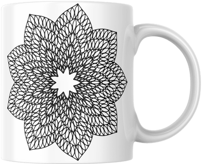 Mandala Printed Ceramic Mug - warehousetech13