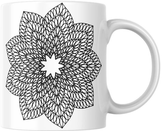 Mandala Printed Ceramic Mug - warehousetech13