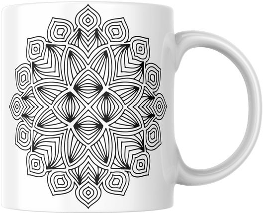 Mandala Printed Ceramic Mug - warehousetech13