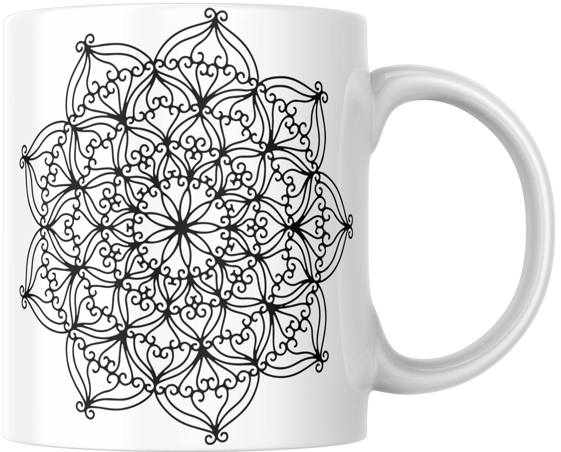 Mandala Printed Ceramic Mug - warehousetech13