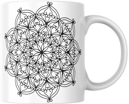Mandala Printed Ceramic Mug - warehousetech13