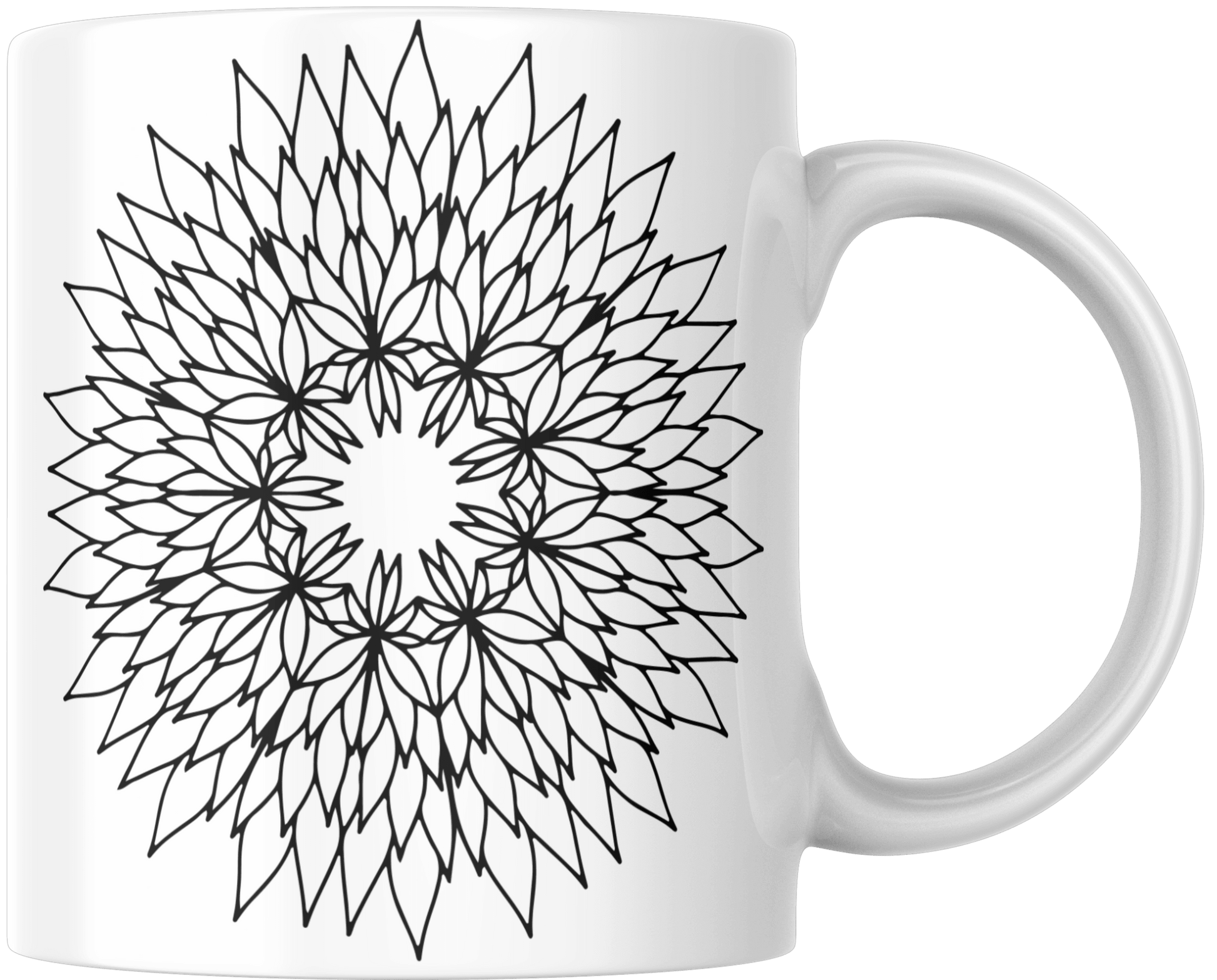 Mandala Printed Ceramic Mug - warehousetech13