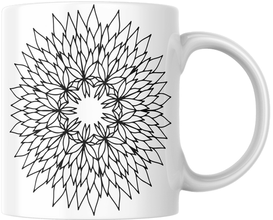 Mandala Printed Ceramic Mug - warehousetech13