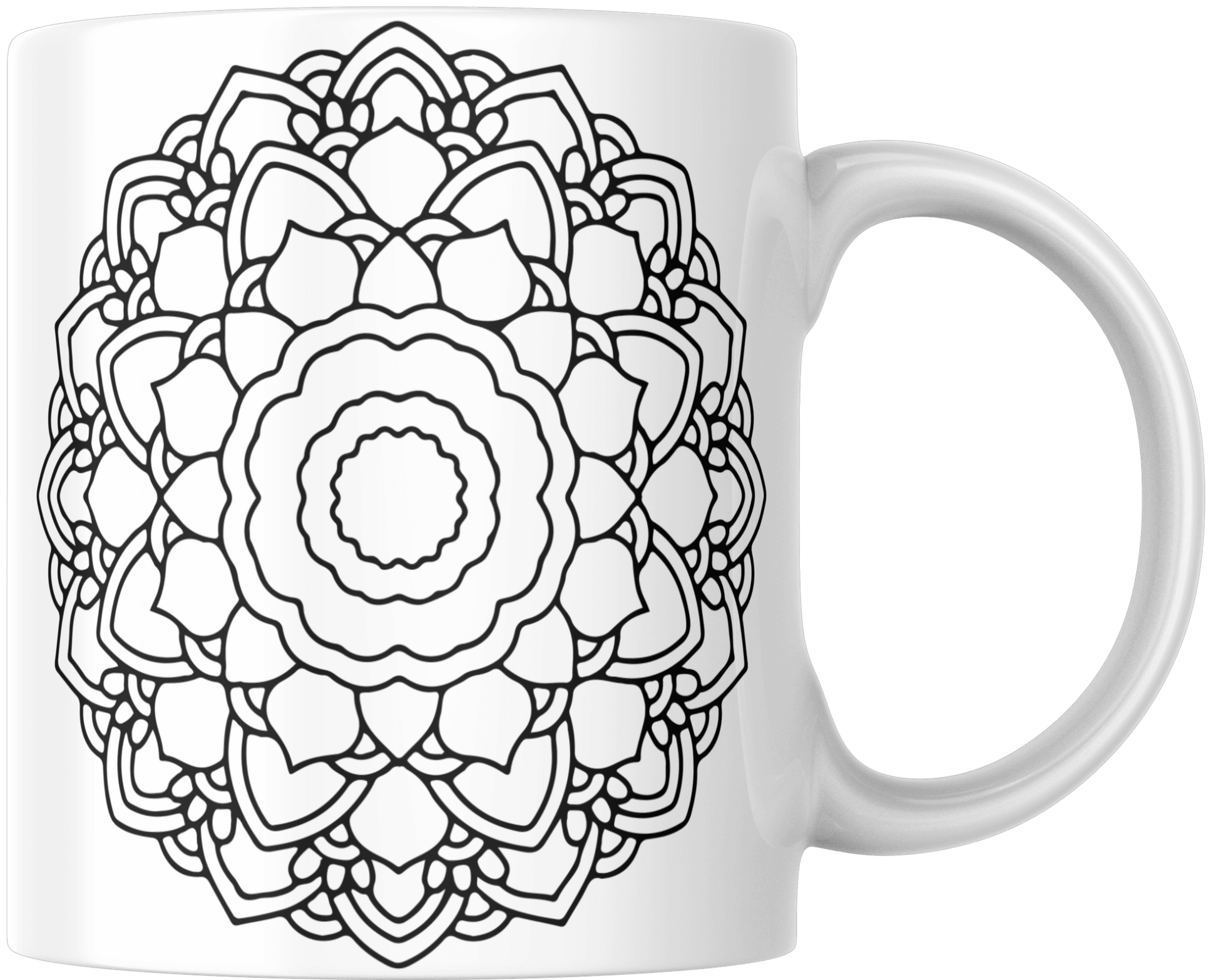 Mandala Printed Ceramic Mug - warehousetech13
