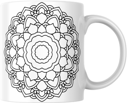 Mandala Printed Ceramic Mug - warehousetech13