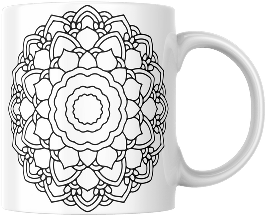 Mandala Printed Ceramic Mug - warehousetech13
