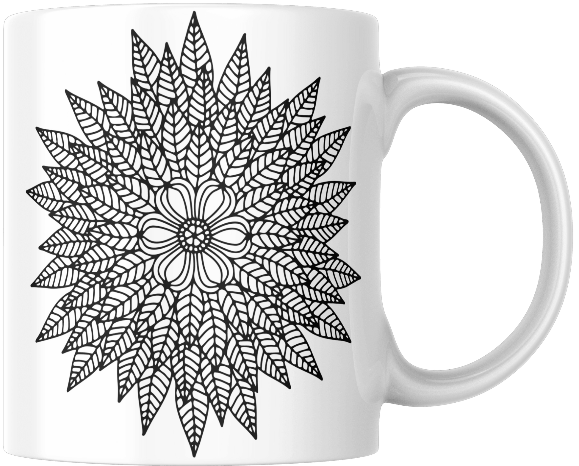 Mandala Printed Ceramic Mug - warehousetech13