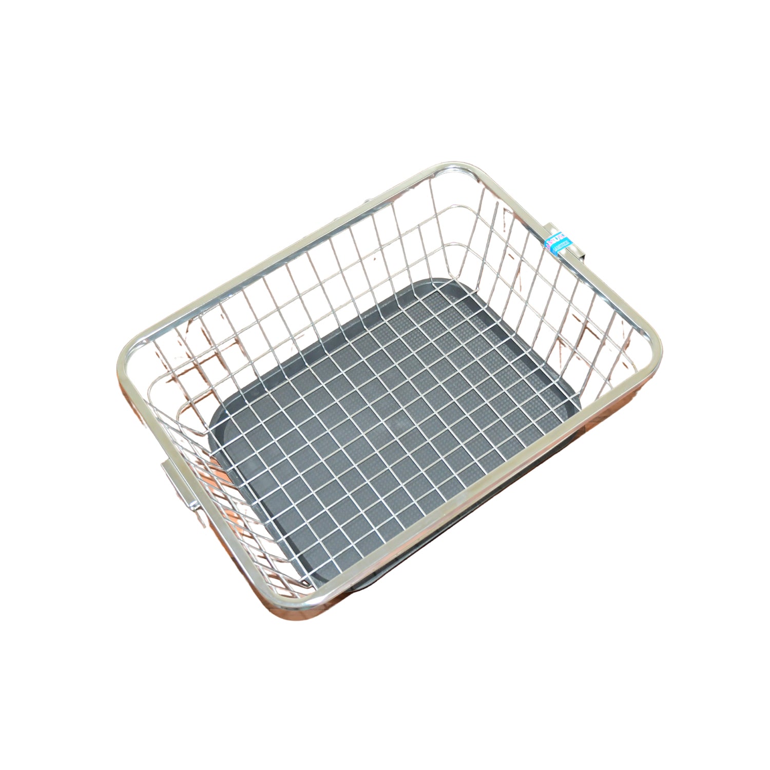 5853 Dish Drainer Rack With Drip Tray Stainless Steel Dish Drainer Rack With Drip Tray Utensil Drying Stand For Kitchen Plate Rack Bartan Basket For Kitchen Utensilsdish Drying Rack With Drainerbartan Basketplate Stand ( 57 X 45 X 19 Cm) - warehousetech13