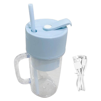 2 In 1 Portable Crusher Juicer With Handle Straw For Smoothie Sipper Usb Rechargeable - warehousetech13
