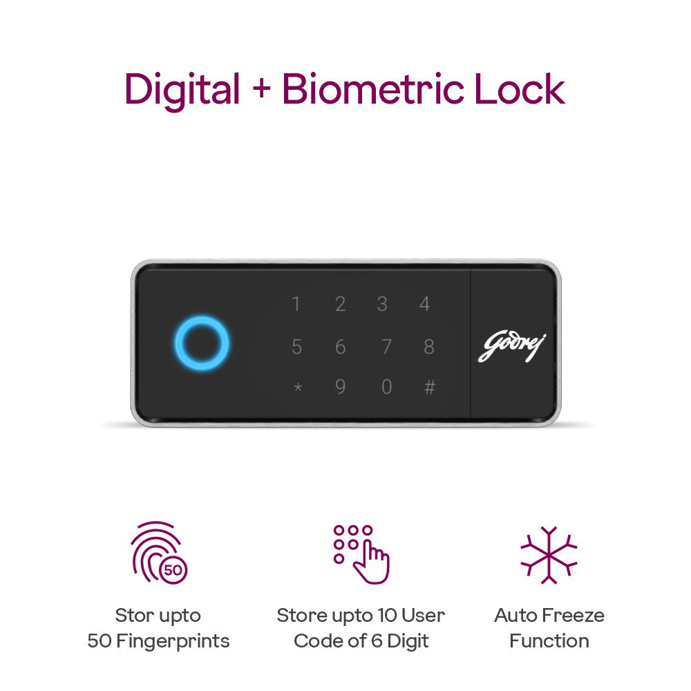 Godrej NX Pro Luxe 30L Digital Biometric Home Locker