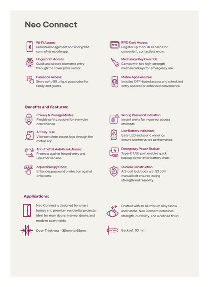 Neo Connect Lock | High-Security Deadbolt