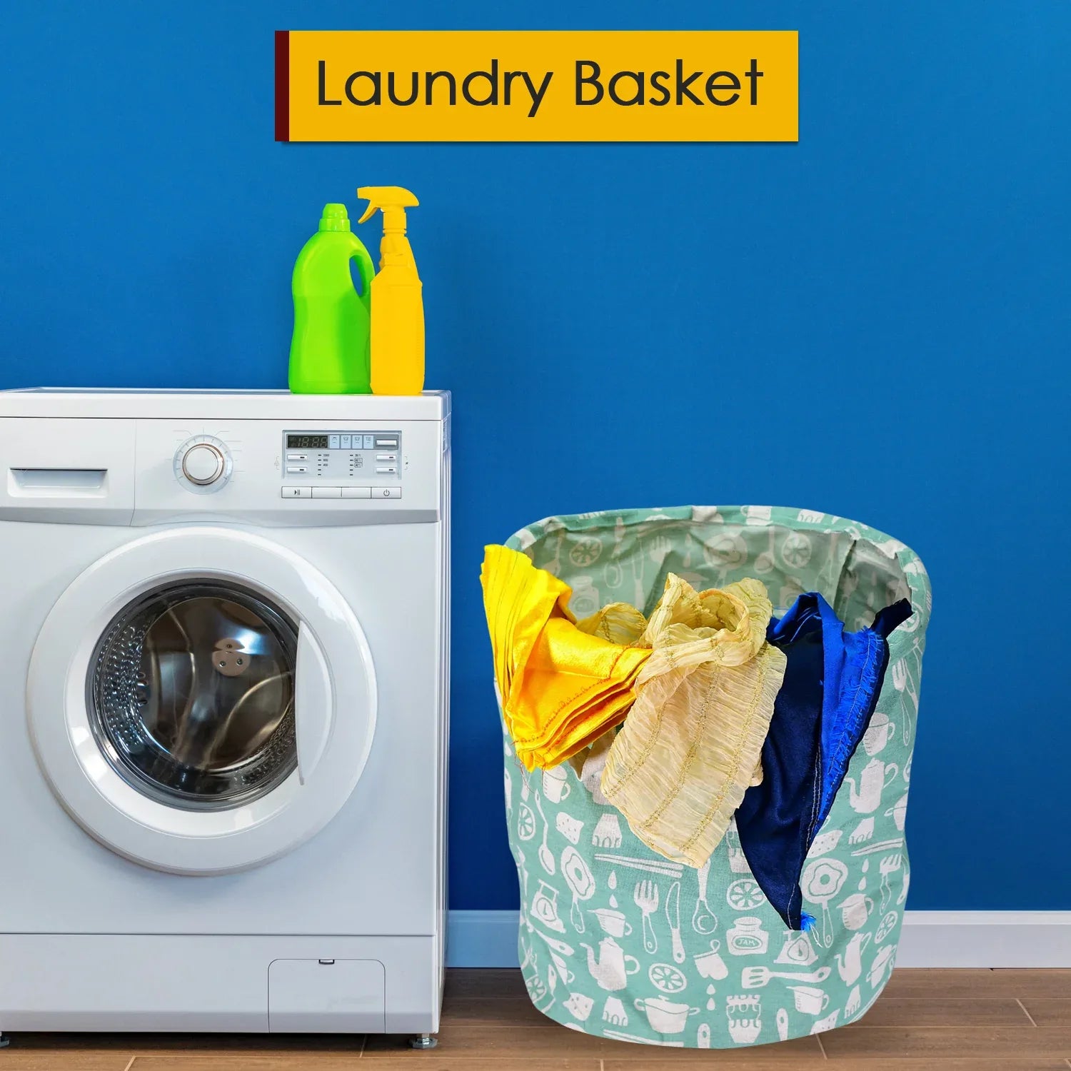 6276 Durable And Collapsible Laundry Storage Bag With Handles Clothes Toys Storage Foldable Laundry Bag For Dirty Clothes. - warehousetech13