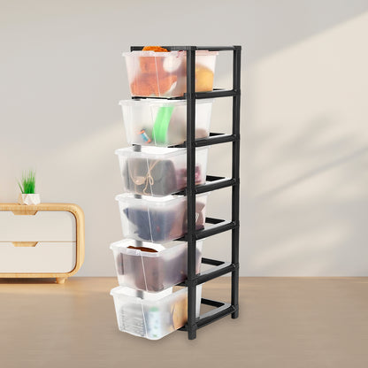 6-layer Modular Plastic Drawer Storage Cabinet - warehousetech13