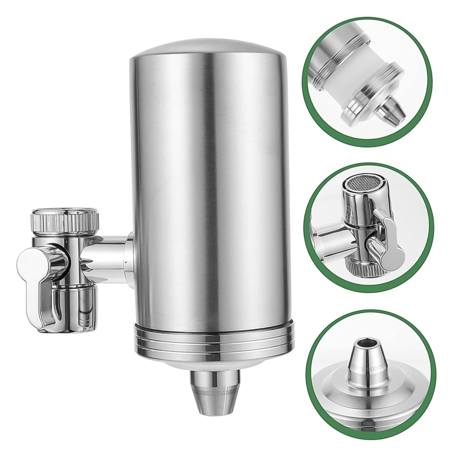 304 Stainless Steel Faucet Mount Water Filter Water Purifier (1 Set) - warehousetech13