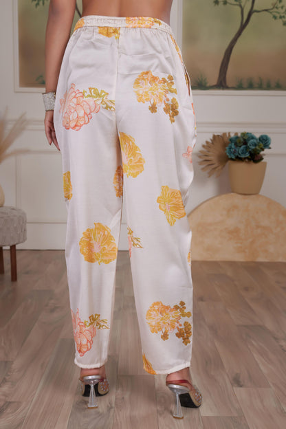 Malaika Silk Pink & White Kurta Set with Dupatta – Elegant Women’s Ethnic Wear
