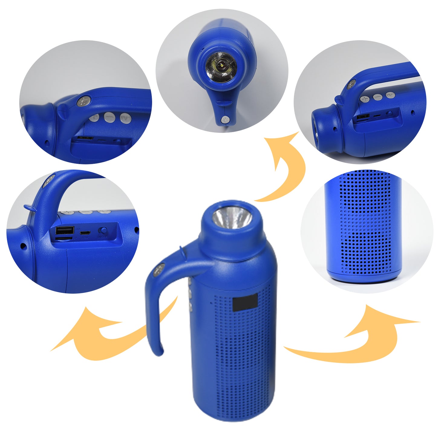 1287 Smart Bluetooth Speaker With Torch Light Wireless Bluetooth Speaker Night Flash Light Speaker - warehousetech13