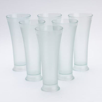 High Quality Faluda Ice Cream Juicer And Water Glasses Set Of 6 Transparent Drinking Water Glasses Stylish Glasses For Faluda Water Juice Glass Set Of 6 Pcs (300 Ml Approx) - warehousetech13