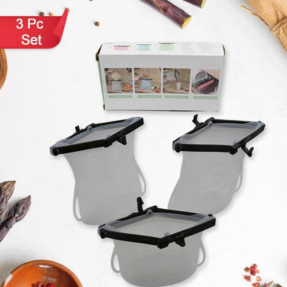 Reusable Silicone Food Storage Bag 3 Bag Set - warehousetech13