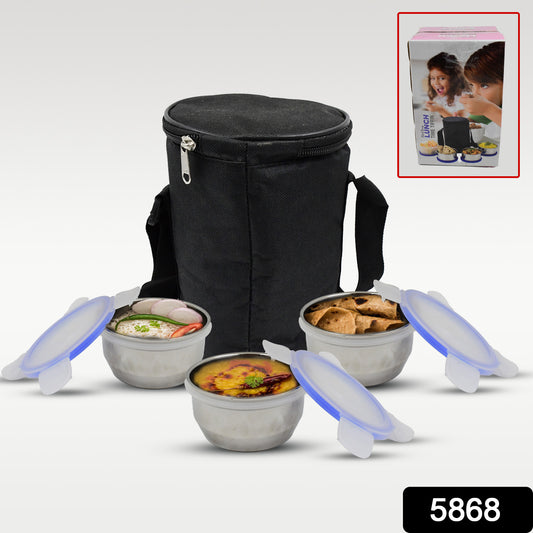 Piece Airtight & Leak-Proof Stainless Steel Lunch Box Set