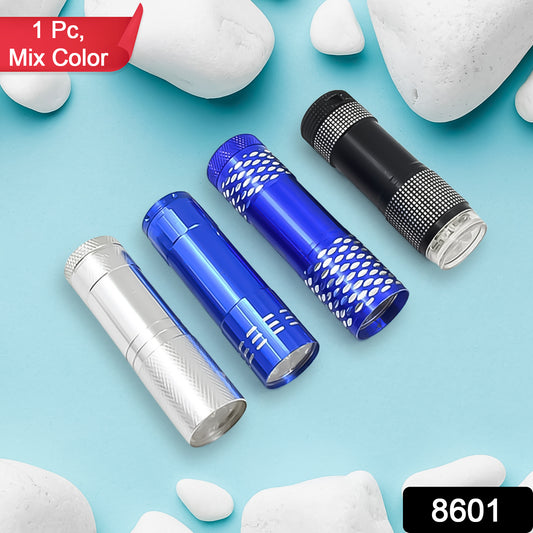 Portable Mini Torch Super-bright Mini 9 Led Bulb Pocket Torches - Torch Flashlight For Camping Hiking Diy Travelling Outdoors And More 3 Battery Operated (Battery Not Included 1 Pc Mix Color) - warehousetech13
